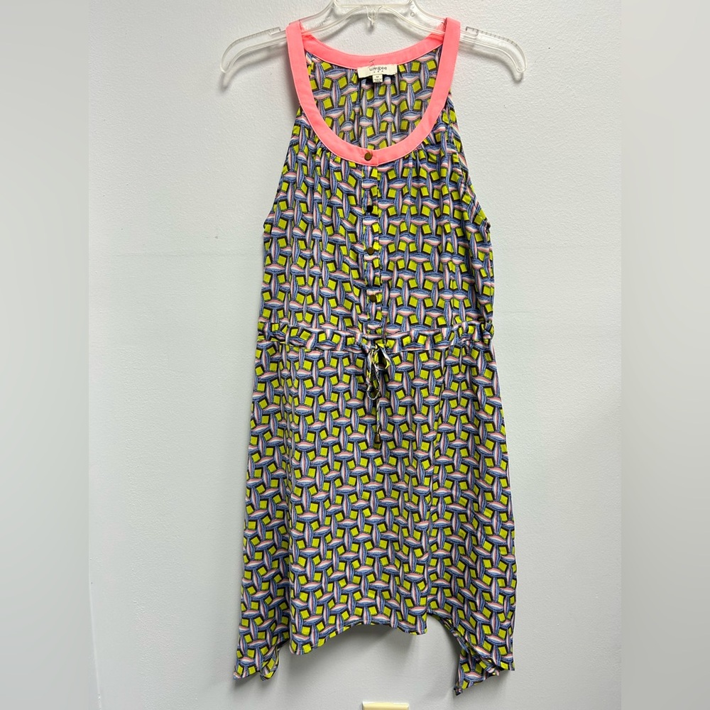 Umgee Neck Halter Mini Dress Multicolor Size Medium